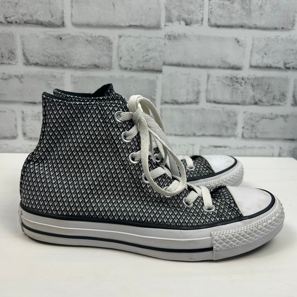 Converse Chuck Taylor All Star Vapor Black White Hi Top Sneaker 555853F Sz 6 - Picture 2 of 11